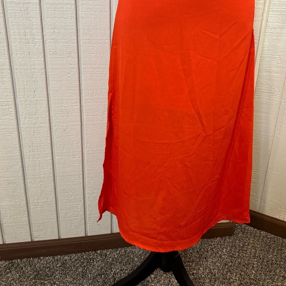 Lulu’s Perfect For You Coral Red Midi Column Dress, size XS. NWT. - Picture 4 of 7